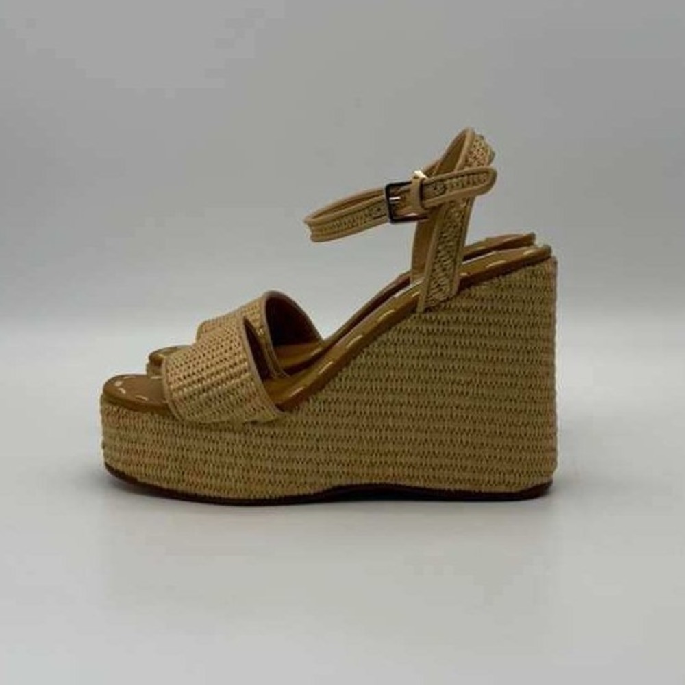 Steve Madden Haven Natural Raffia Platform Sandals - Women's Size 7 - Brand New - Picture 5 of 6
